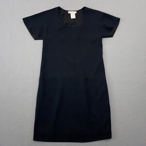 Chloe Silk‎ Mini Dress Women Size Boat Neck Size 36 EU US 6 Black Minimalist